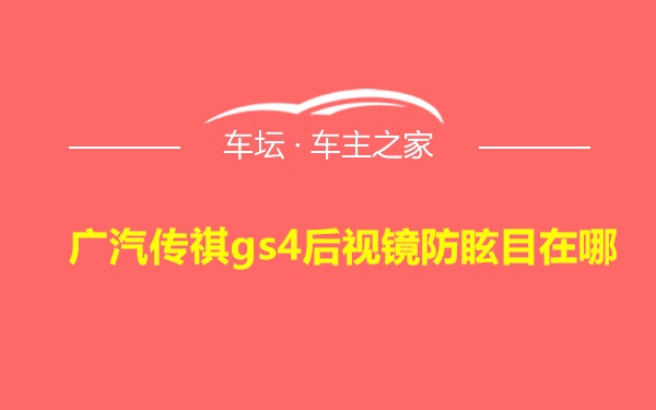 广汽传祺gs4后视镜防眩目在哪