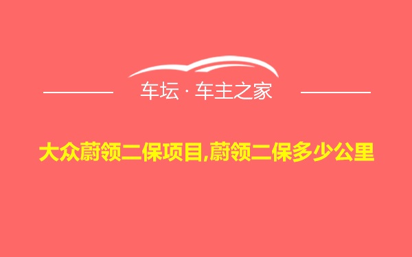 大众蔚领二保项目,蔚领二保多少公里