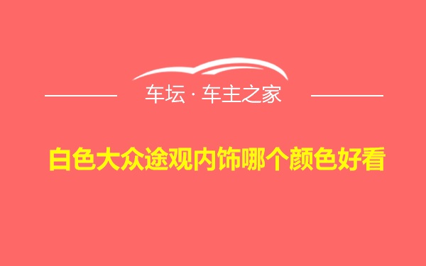 白色大众途观内饰哪个颜色好看