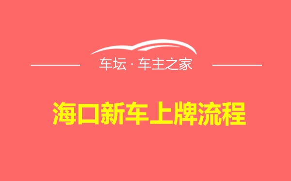 海口新车上牌流程