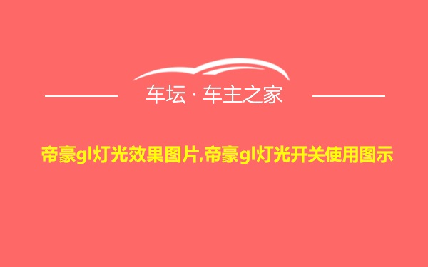 帝豪gl灯光效果图片,帝豪gl灯光开关使用图示