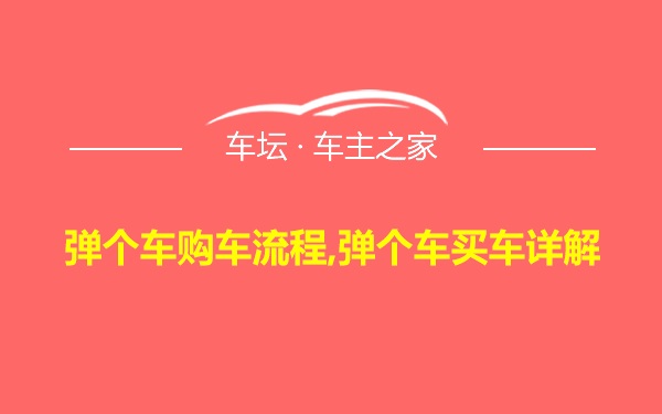 弹个车购车流程,弹个车买车详解