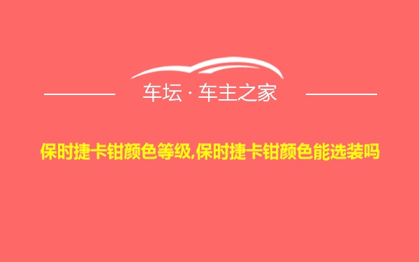 保时捷卡钳颜色等级,保时捷卡钳颜色能选装吗