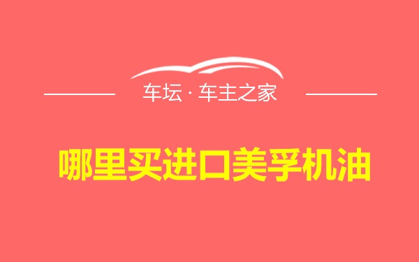 哪里买进口美孚机油