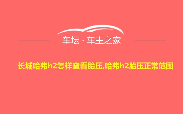 长城哈弗h2怎样查看胎压,哈弗h2胎压正常范围