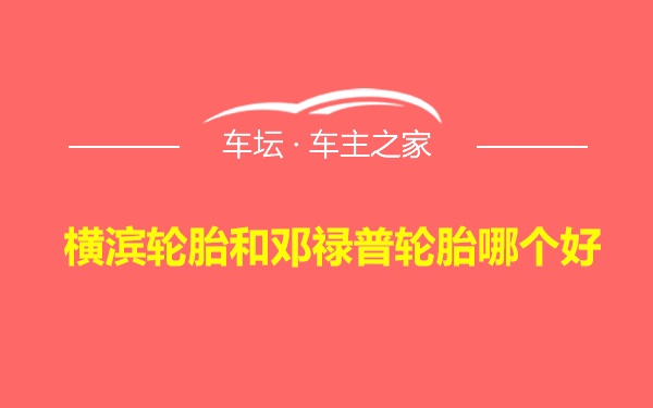 横滨轮胎和邓禄普轮胎哪个好