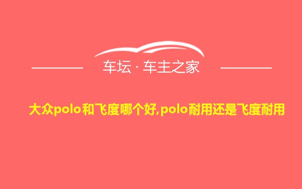 大众polo和飞度哪个好,polo耐用还是飞度耐用