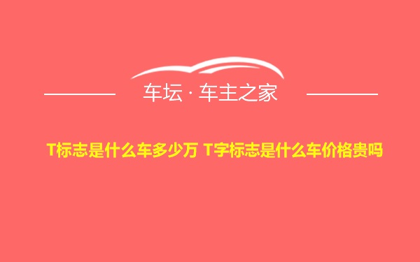 T标志是什么车多少万 T字标志是什么车价格贵吗