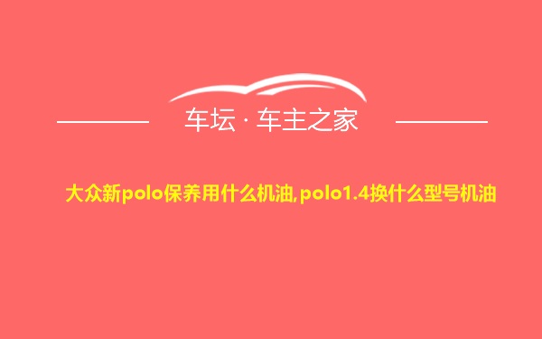 大众新polo保养用什么机油,polo1.4换什么型号机油