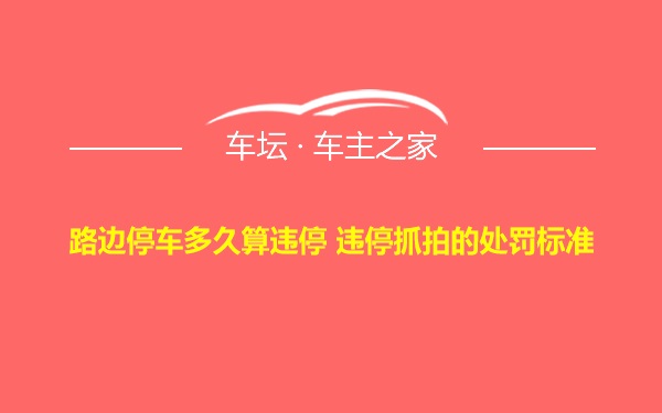 路边停车多久算违停 违停抓拍的处罚标准