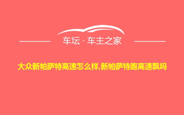 大众新帕萨特高速怎么样,新帕萨特跑高速飘吗