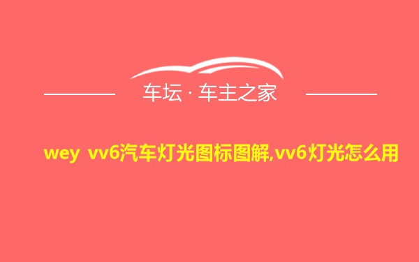 wey vv6汽车灯光图标图解,vv6灯光怎么用