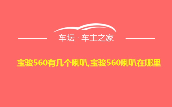 宝骏560有几个喇叭,宝骏560喇叭在哪里