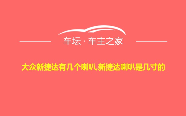 大众新捷达有几个喇叭,新捷达喇叭是几寸的