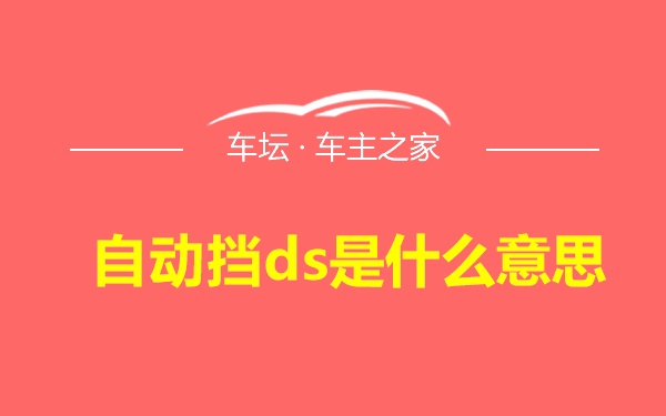 自动挡ds是什么意思