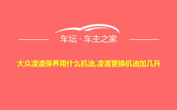 大众凌渡保养用什么机油,凌渡更换机油加几升