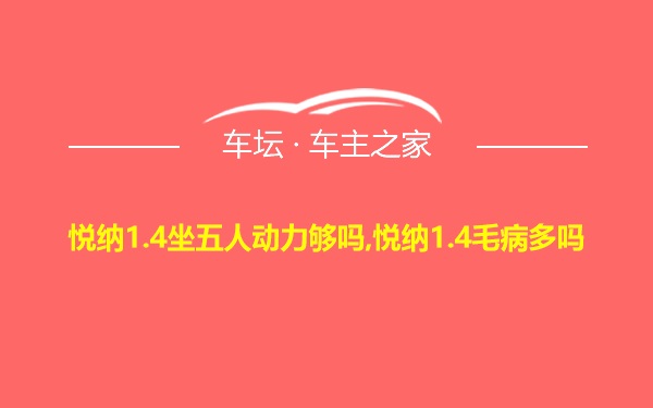 悦纳1.4坐五人动力够吗,悦纳1.4毛病多吗