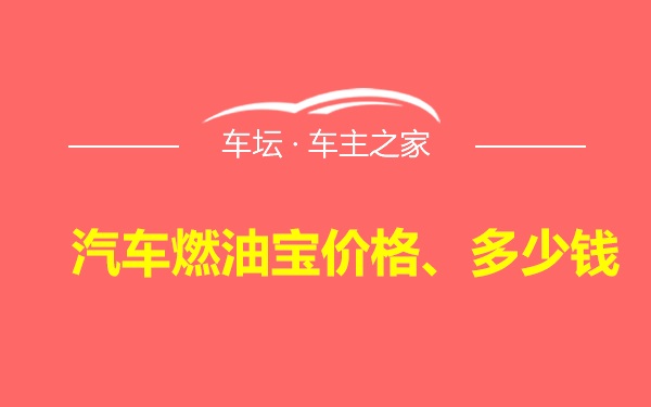 汽车燃油宝价格、多少钱