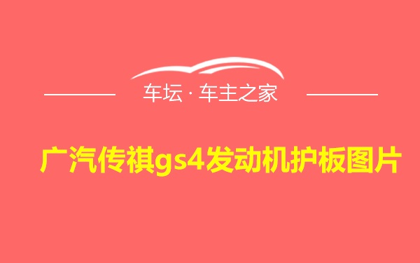 广汽传祺gs4发动机护板图片