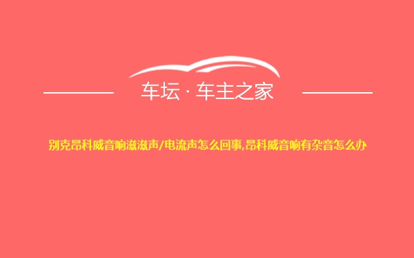 别克昂科威音响滋滋声/电流声怎么回事,昂科威音响有杂音怎么办