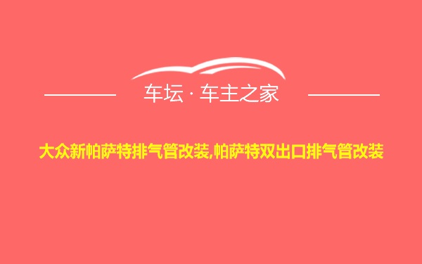 大众新帕萨特排气管改装,帕萨特双出口排气管改装