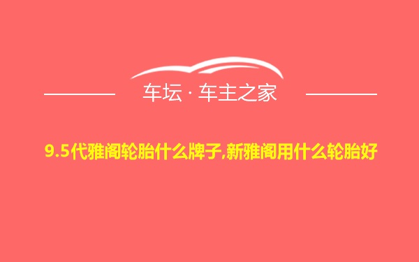 9.5代雅阁轮胎什么牌子,新雅阁用什么轮胎好