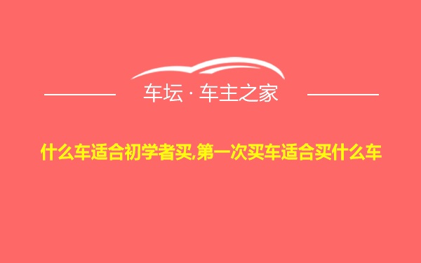 什么车适合初学者买,第一次买车适合买什么车