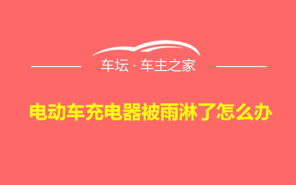 电动车充电器被雨淋了怎么办