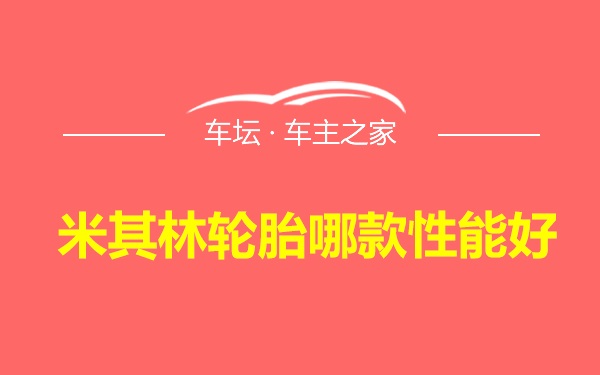 米其林轮胎哪款性能好