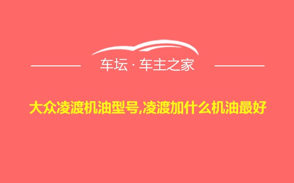 大众凌渡机油型号,凌渡加什么机油最好