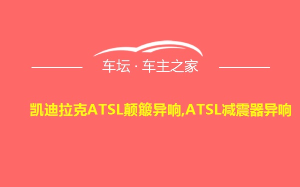 凯迪拉克ATSL颠簸异响,ATSL减震器异响