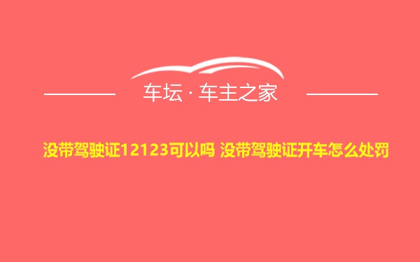 没带驾驶证12123可以吗 没带驾驶证开车怎么处罚