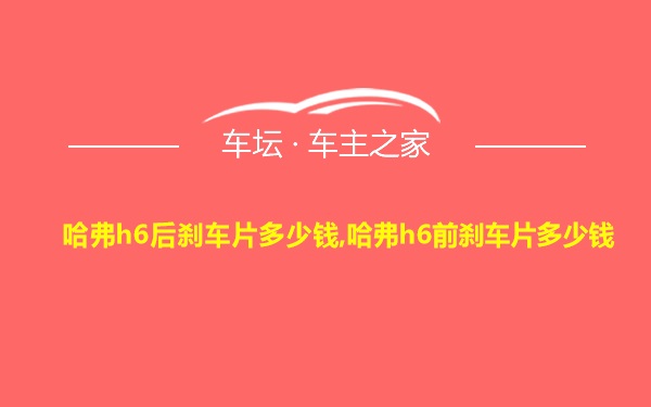 哈弗h6后刹车片多少钱,哈弗h6前刹车片多少钱