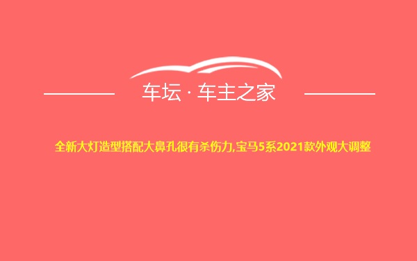 全新大灯造型搭配大鼻孔很有杀伤力,宝马5系2021款外观大调整