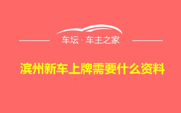 滨州新车上牌需要什么资料