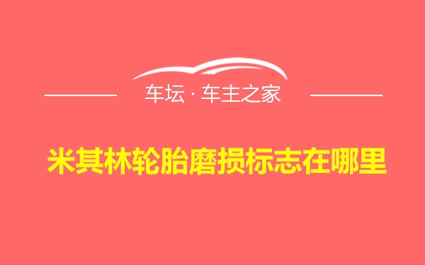 米其林轮胎磨损标志在哪里