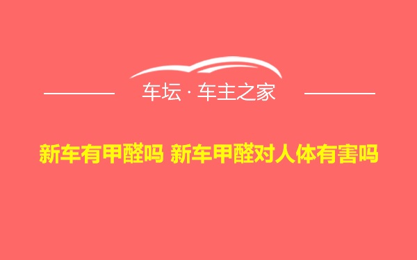 新车有甲醛吗 新车甲醛对人体有害吗