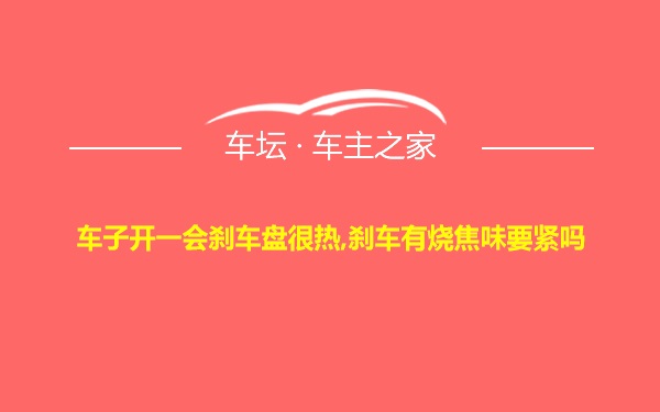 车子开一会刹车盘很热,刹车有烧焦味要紧吗