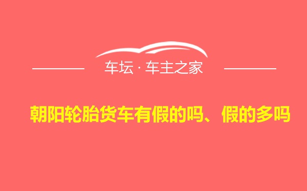 朝阳轮胎货车有假的吗、假的多吗