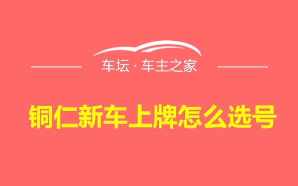 铜仁新车上牌怎么选号