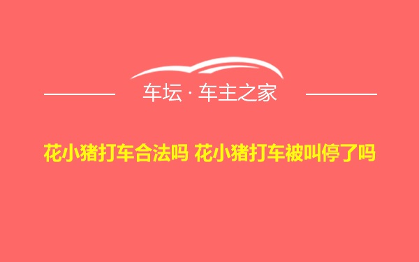 花小猪打车合法吗 花小猪打车被叫停了吗