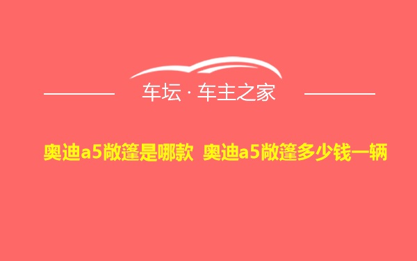 奥迪a5敞篷是哪款 奥迪a5敞篷多少钱一辆