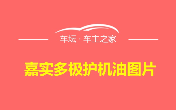 嘉实多极护机油图片