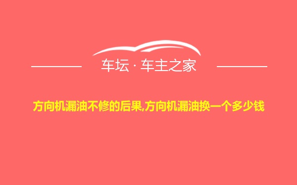 方向机漏油不修的后果,方向机漏油换一个多少钱