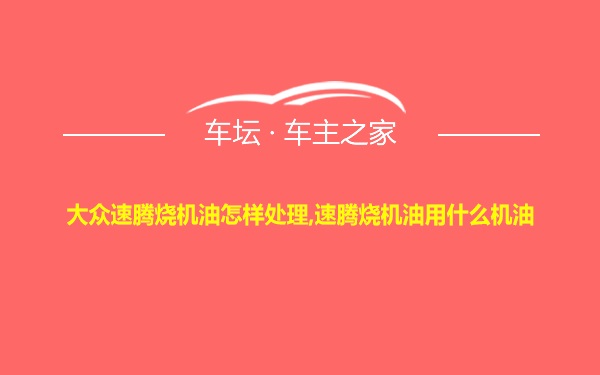 大众速腾烧机油怎样处理,速腾烧机油用什么机油