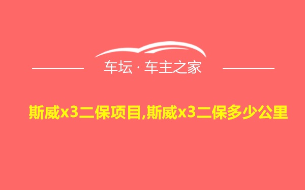 斯威x3二保项目,斯威x3二保多少公里