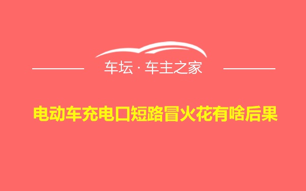 电动车充电口短路冒火花有啥后果