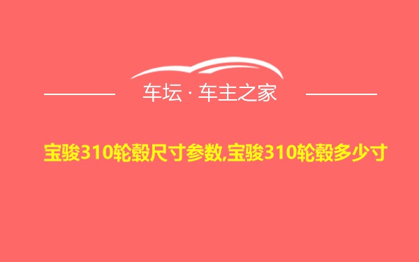 宝骏310轮毂尺寸参数,宝骏310轮毂多少寸