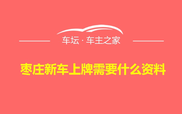 枣庄新车上牌需要什么资料