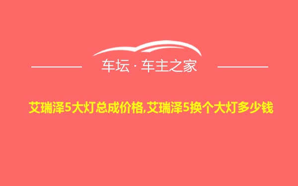 艾瑞泽5大灯总成价格,艾瑞泽5换个大灯多少钱